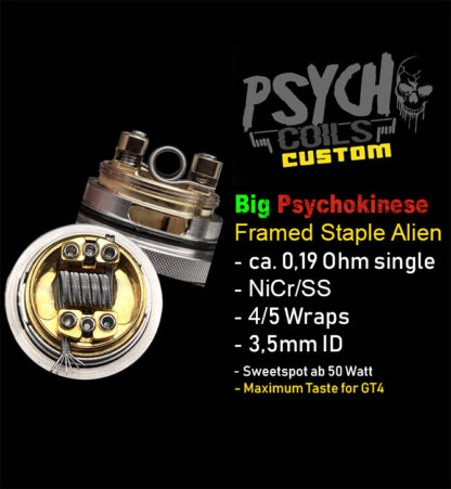 Handgefertigte Spitzenklasse-Coil für den Taifun GT4 von Psycho-Coils - Die ultimative Dampferfahrung!
