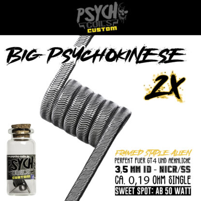 Handgefertigte Spitzenklasse-Coil für den Taifun GT4 von Psycho-Coils - Die ultimative Dampferfahrung!