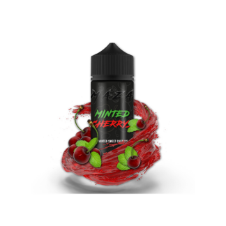 Eine stilvolle 120 ml Liquidflasche mit dem MaZa Minted Cherrys Longfill-Aroma. Kosten Sie die perfekte Mischung aus süßen Kirschen und erfrischender Minze, jetzt auf psy.wp-debug.de für 13,90€ erhältlich.